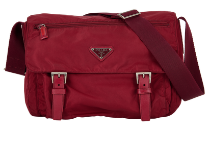 Re-Nylon Satchel, £610, Handbags, Red, Nylon, Front view